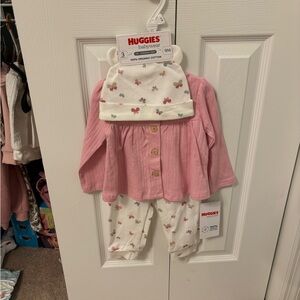 Huggies Pink and White Baby Set